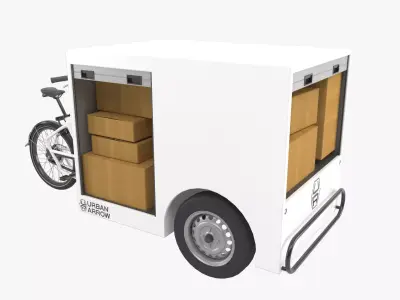 3D Urban Arrow Parcel Post 3D model