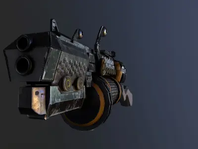SCI-FI Rifle Low-poly 3D model order