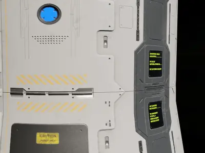 Droid spaceship with egg inside Low-poly 3D model