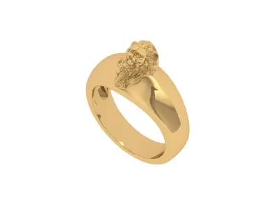 Lion Ring 3D print model