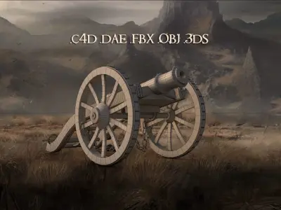 Medieval Cannon 3D model