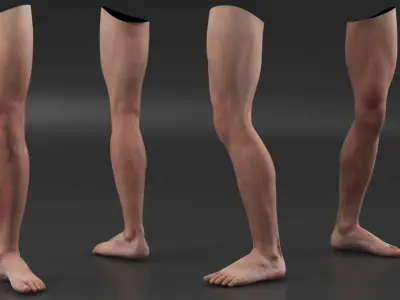 Male Athletic Leg 3D model