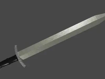 Spatha sword with Caroling handle Low-poly 3D model