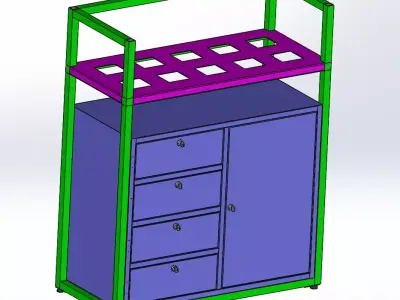 Tool Trolley  CNC or VMC or M1TR or Lathe Machine Etc 3D model
