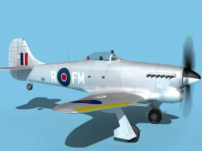 Hawker Hawker Tempest MK1 V04 3D model