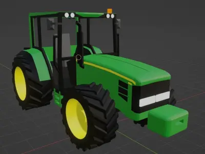 JOHN DEERE Low Poly Low-poly 3D model