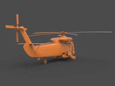 Kaman UH-2 3D print model