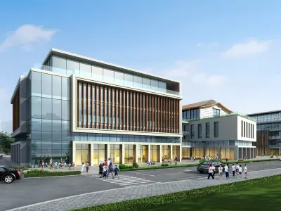 3Dmax fashion city commercial square building 402 3D model
