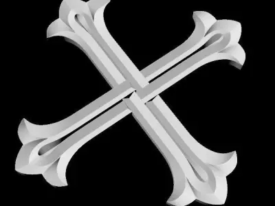 Central decor ornament for furniture Free 3D model 13