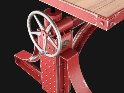 Hill-Bronx vintage industrial style dining table 3D model