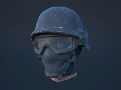 soldier helmet Low-poly 3D model buy