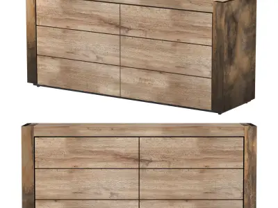 Telluride Six Drawer Dresser 3D model