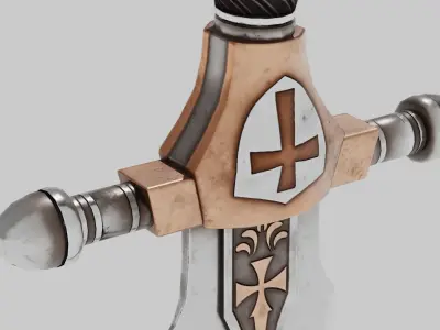 OB 00 09 vampire hunter dagger Low-poly 3D model