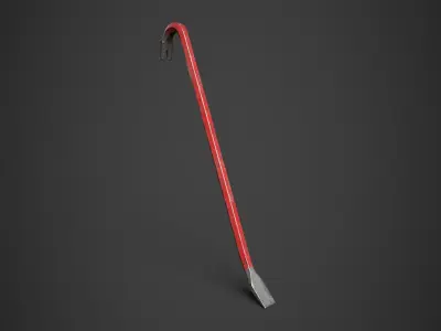 Crowbar or Wrecking bar Low-poly 4k Low-poly 3D model