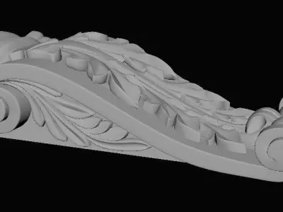 pilaster gold ornate column 3D model