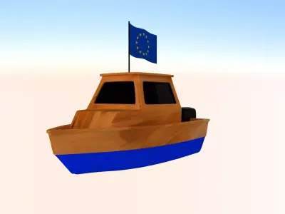 Europe fishing Boat 3D model