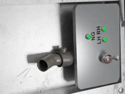 Industrial Valve Panel 3D model