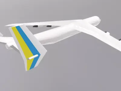 Fictional Heavy Cargo Aircraft An-225 Inspired series 3D model 3D model