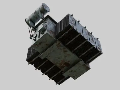 Electrical Transformer 2B  Low-poly 3D model
