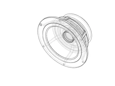 SEAS Coaxial driver with tweeter Free 3D model