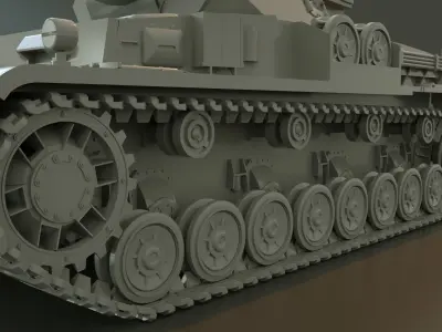 panzerkampfwagen IV Tank 3D Model 3D model