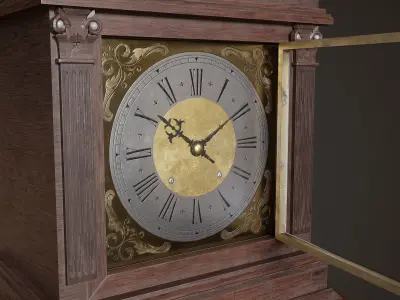 Victorian Mantle Clock Low-poly 3D model