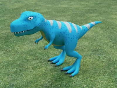 dinosaur  tyrannosaurus rex  velociraptor  Low-poly 3D model