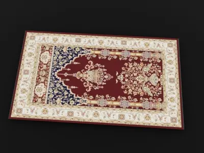 Islamic prayer carpet  Low-poly 3D model