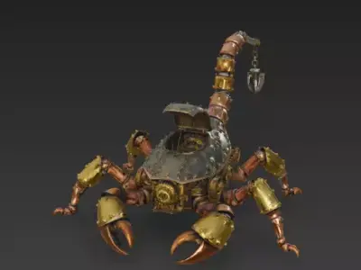 Sting Specialist Mechanical Scorpion 3D Model Low-poly 3D model