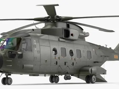 AgustaWestland AW101 Merlin Helicopter Royal Air Force 3D model