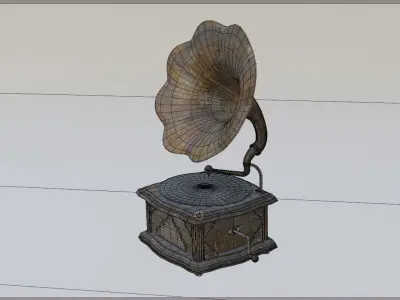 old gramophone 3D model