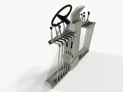 Grader staring setup Low-poly 3D model