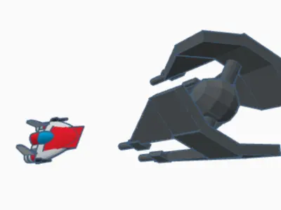 Star Wars a-wing and tie interceptor 3D print model