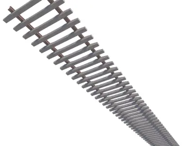 Railway Rails Low-poly 3D model