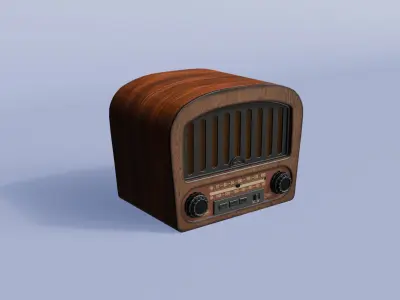 Old Radio Free low-poly 3D model