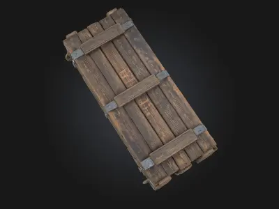 Wooden Ammunition Crate  Battle Ready Storage with Authentic  3D model