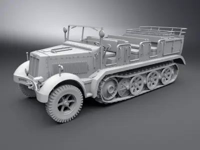 SdKfz 7 Scale model  3D print model