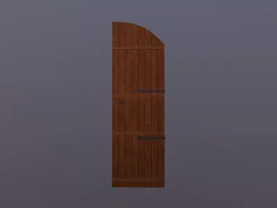 Opened Door Low-poly 3D model