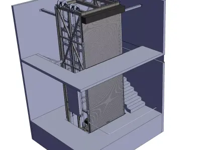 Two-story Residential Elevator  3D model