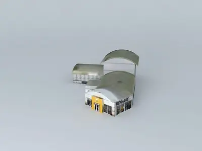 Renault-Renault auto service shops and the autopredajňa Servis Free 3D model