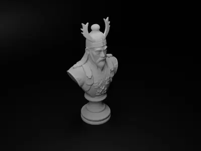 Korean Hwarang Bust Chess 3D print model get