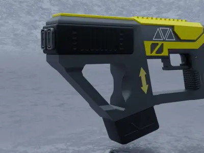 Sci-Fi Sub Machine Gun Free low-poly 3D model