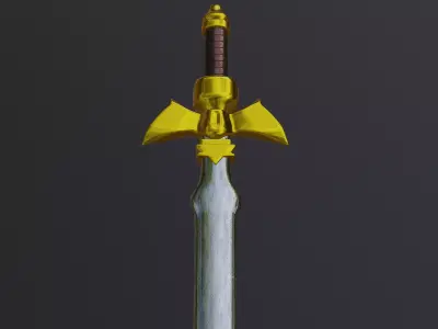 Realistic Sword legend of zelda Low-poly 3D model