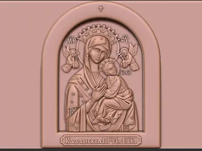 Icon of Saint Mary Mother of God 3D print model