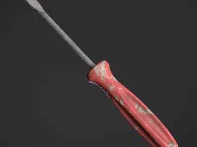 Screwdriver knife Low-poly 3D model purchase