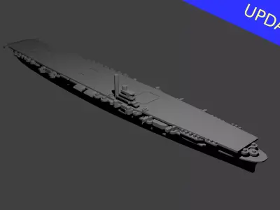 Japanese Shokaku Class Aircraft Carrier 3D print model