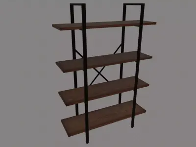 Wooden Shelf 3D model