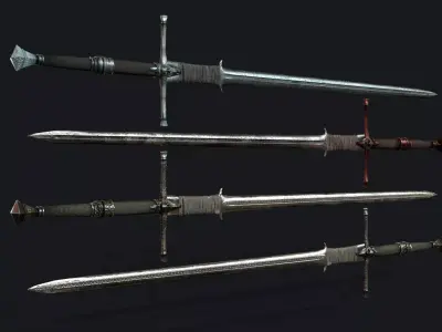 Dark Knight Longsword 2 Low-poly 3D model