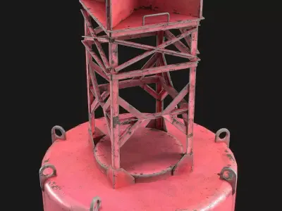 Sea Buoy v3 Low-poly 3D model