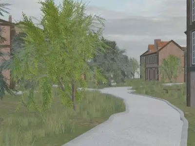 Clifftop Village Overview 3D model